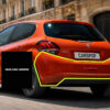 Pare-choc arrière à peindre pour Peugeot 208 (2012-2015) neuf adaptable
