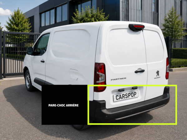 Pare-chocs arrière bouclier pour Peugeot Partner III (depuis 2018) neuf adaptable