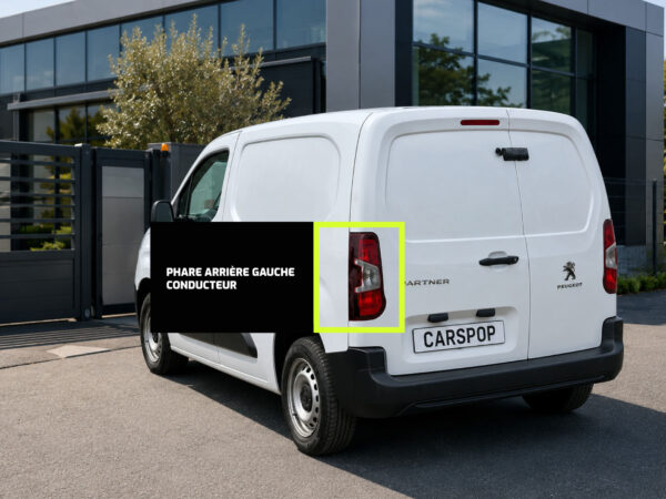 Feu arrière gauche pour Peugeot Partner III (depuis 2018) - Neuf adaptable